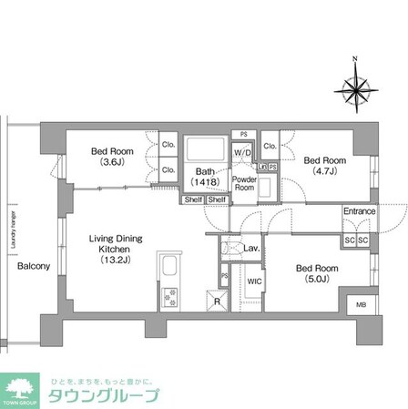 コンフォリア・リヴ大森西の物件間取画像